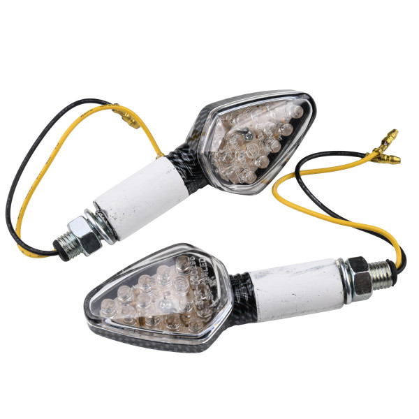 Bike It Bike it led diamond indicators long carbon clear lens e-marked